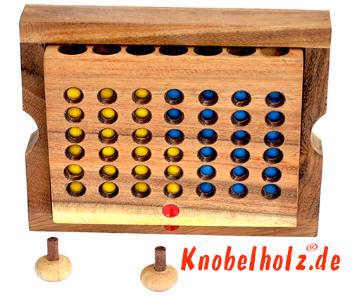 Monkey Pod Connect four game in wooden case from Samanea wood
