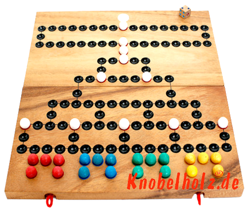 Barrikade Malefiz Würfelspiel aus Samanea Holz Spielaufbau Barrikade Malefiz Würfelspiel aus Samanea Holz Spielaufbau