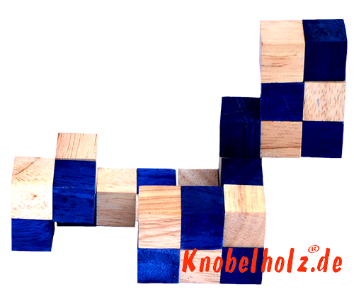 Snake cube solution du cube de serpent bleu de la boîte de niveau 6 Étape 4 du guide du puzzle