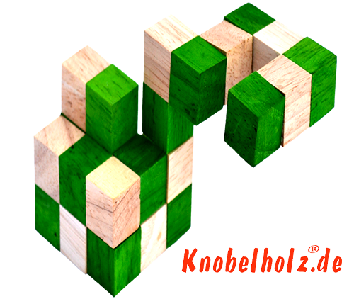 Anleitung des Snake Cube Puzzle Grün der Level Box Schritt 5 der Lösung des Puzzle aus Holz Anleitung des Snake Cube Puzzle Grün der Level Box Schritt 5 der Lösung des Puzzle aus Holz