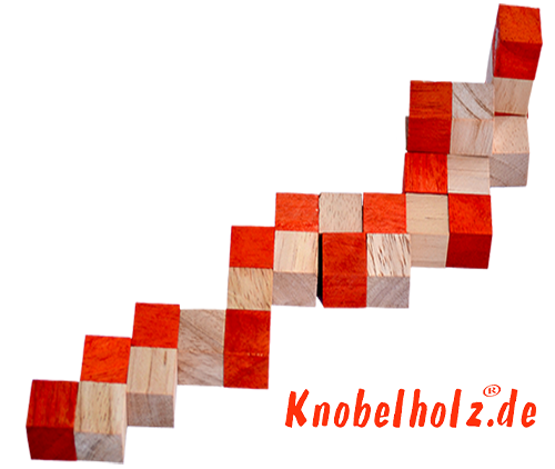 snake cube level box solution orange step 3 from solution for the snake cube wooden puzzle