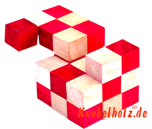 snake cube level box Holz Puzzle Anleitung roter Schlangenwürfel Schritt 12 der Lösung snake cube level box Holz Puzzle Anleitung roter Schlangenwürfel Schritt 12 der Lösung