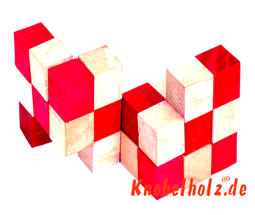 snake cube level box Holz Puzzle Anleitung roter Schlangenwürfel Schritt 10 der Lösung snake cube level box Holz Puzzle Anleitung roter Schlangenwürfel Schritt 10 der Lösung