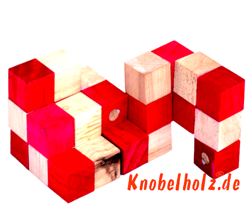 snake cube level box Holz Puzzle Anleitung roter Schlangenwürfel Schritt 9 der Lösung snake cube level box Holz Puzzle Anleitung roter Schlangenwürfel Schritt 9 der Lösung