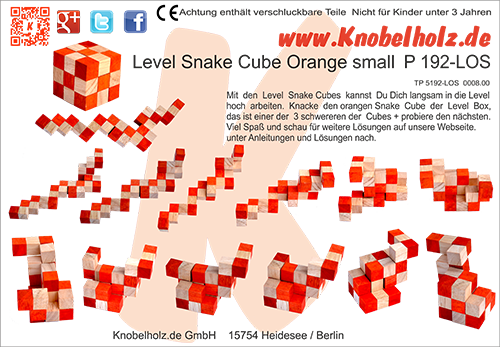snake cube level box solution for the orange snake cubes as download