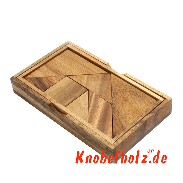 Tangram Rechteck mit 7 Holzteilen zum puzzeln Tangram Rechteck mit 7 Holzteilen zum puzzeln