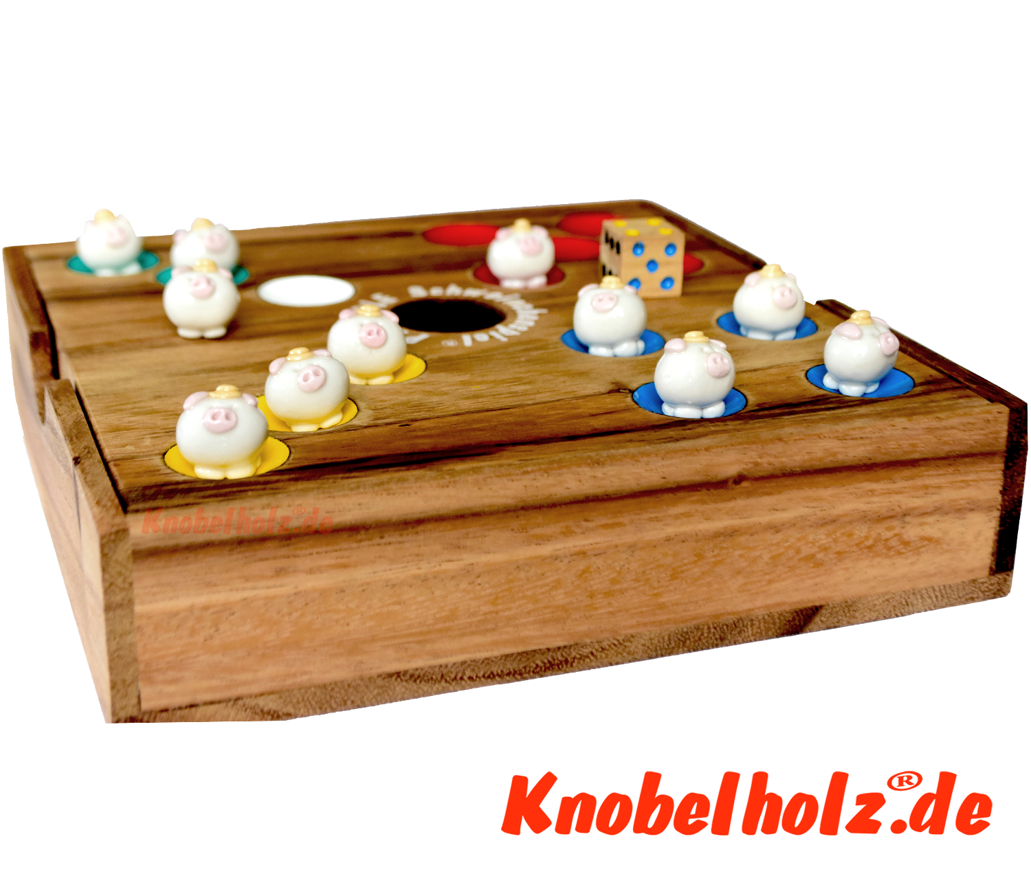 Pig Hole Schweinchenspiel, das Familien Würfelspiel in einer Holz Spielebox mit 60 Ferkelchen Pig Hole Schweinchenspiel, das Familien Würfelspiel in einer Holz Spielebox mit 60 Ferkelchen