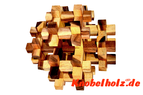 Aramas 3D Big Käfig  Holzpuzzle Käfig Puzzle Tavor Holzpuzzle tricky mit 36 Holzteilen Wooden IQ Game, Geduld Puzzle, Denkspiel in den Maßen 23,3 x 23,3 x 23,3 cm, samanea brain teaser