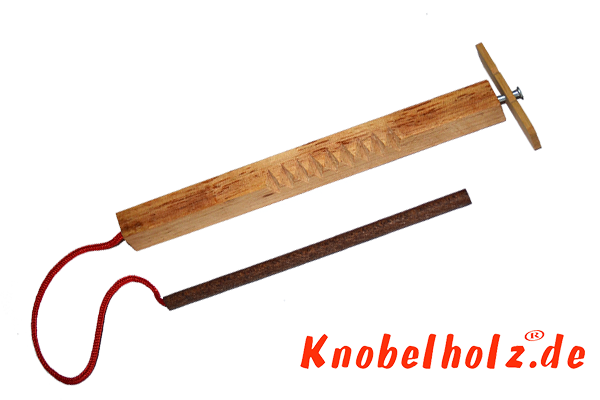 Hui Hui Maschine Andersrum Puzzle Magic Trick mit 2 Holzteilen in den Maßen 4,0 x 20,8 x 1,5 cm, samanea physical trick