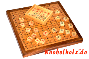 Japanese-chess-board-wooden-game-samanea Holz mit Spielsteine und den Spielbrettmaße 15,0 x 30,0 x 5,5 cm