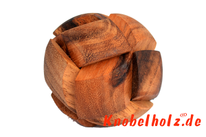 Ball Holzpuzzle 3D Puzzle für eine Puzzle Fan in den Maßen 7,0 x 7,0 x 7,0 cm, samanea wooden puzzle brain teaser