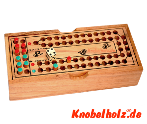 cheval de course un jeu amusant pour 2 joueurs au format 20,4 x 8,4 x 3,7 cm, jeu de course de chevaux samanea jeu de dés en bois singe