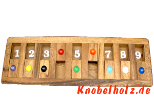 Shut the Box das Klappenspiel als Brett Version in Monkey Pod Holz, shut the box samanea wooden dice game