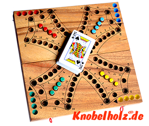 Tock Tock Game small ist ein Unterhaltungsspiel mit Karten in den Maßen 25,8 x 12,6 x 4,5 cm Tock Samanea wooden board