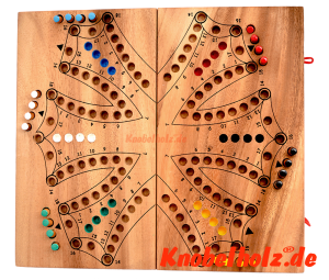Tock Tock Spiel Holz für 6 Spieler Toc ist ein Unterhaltungsspiel mit Spielkarten in den Maßen 25,8 x 25,8 x 2,5 cm Tock Samanea Klabbspiel