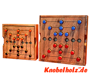 Mühle oder Strategie das Spiel für 2 Strategen aus Monkey Pod....wer hat zuerst eine Mühle aus 3 Steinen in 