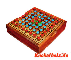 Othello Obversi small Strategiespiel eines der Besten Strategie Spiele für 2 Spieler in den Maßen 11,2 x 11,2 x 3,0 cm, othello obversi samanea wooden game