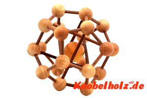 Galaxy Wooden large Atom Puzzle 3D Holzpuzzle, Wooden IQ Game, Geduld Puzzle, Denkspiel in den Maßen 18,0 x 18,0 x 18,0 cm, samanea brain teaser