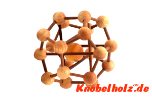 Galaxy Wooden Atom Puzzle 3D Holzpuzzle, Wooden IQ Game, Geduld Puzzle, Denkspiel in den Maßen 12,0 x 12,0 x 12,0 cm, samanea brain teaser