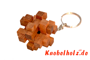 Tavor Cube Puzzle als Schlüsselanhänger Puzzle mit 24 Teilen in den Maßen 3,5 x 3,5 x 3,5 cm, samanea brain teaser
