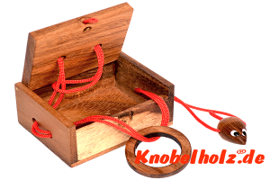 Mausefalle Ring Box Schnur Puzzle Mouse Save Geschenk Box Secret Box Puzzle mit den Maßen 14,2 x 10,4 x 4,3 cm samanea wooden brain teaser