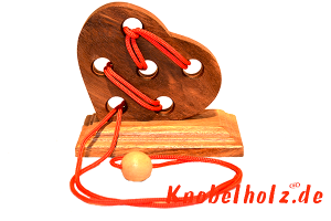 Herz Puzzle for Lovers Schnurpuzzle Holzpuzzle Holzpuzzle