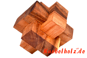 Teufelsknoten L, der Urknoten der Holz und Knobelspiele auch als Zimmermannsknoten bekannt ein interlock wooden puzzle