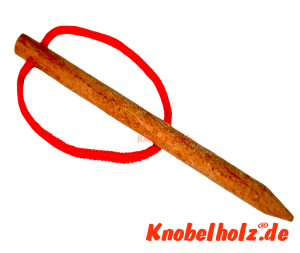 Zauberstifte Knopflochtrick large Puzzle Magic Zauber Holzpuzzle, Zauber Spiel, Wooden IQ Game, Geduld Puzzle, Denkspiel in den Maßen 10,5 x 0,8 x 0,8 cm, samanea brain teaser