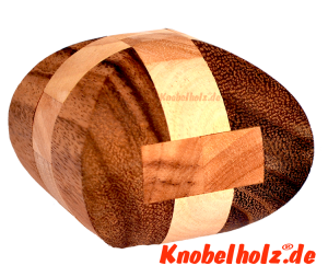 Boom interlock holzpuzzle samanea wooden puzzle knobelspiel in den Maßen 7,0 x 7,0 x 6,5 cm monkey pod