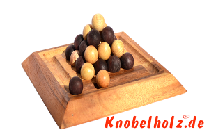 Last Ball Pharao Pylos Pyramiden Strategie Spielbrett 2 Spieler in Maßen 23,5 x 23,5 x 3,0 cm, last ball strategy samanea wooden game