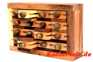 Apotheker Schrank Holzpuzzle Schrank Puzzle mit den Maßen 14,2 x 10,4 x 4,3 cm samanea wooden brain teaser