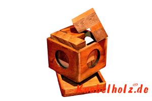Soma Würfel Holzpuzzle tricky mit 7 Teilen Wooden IQ Game, Geduld Puzzle, Denkspiel in den Maßen 4,5 x 4,5 x 4,8 cm, samanea brain teaser