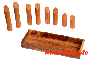 Zigarren Puzzle Box Knobelspiel in Holzbox mit den Maßen 17,7 x 6,5 x 2,2 cm samanea wooden brain teaser 
